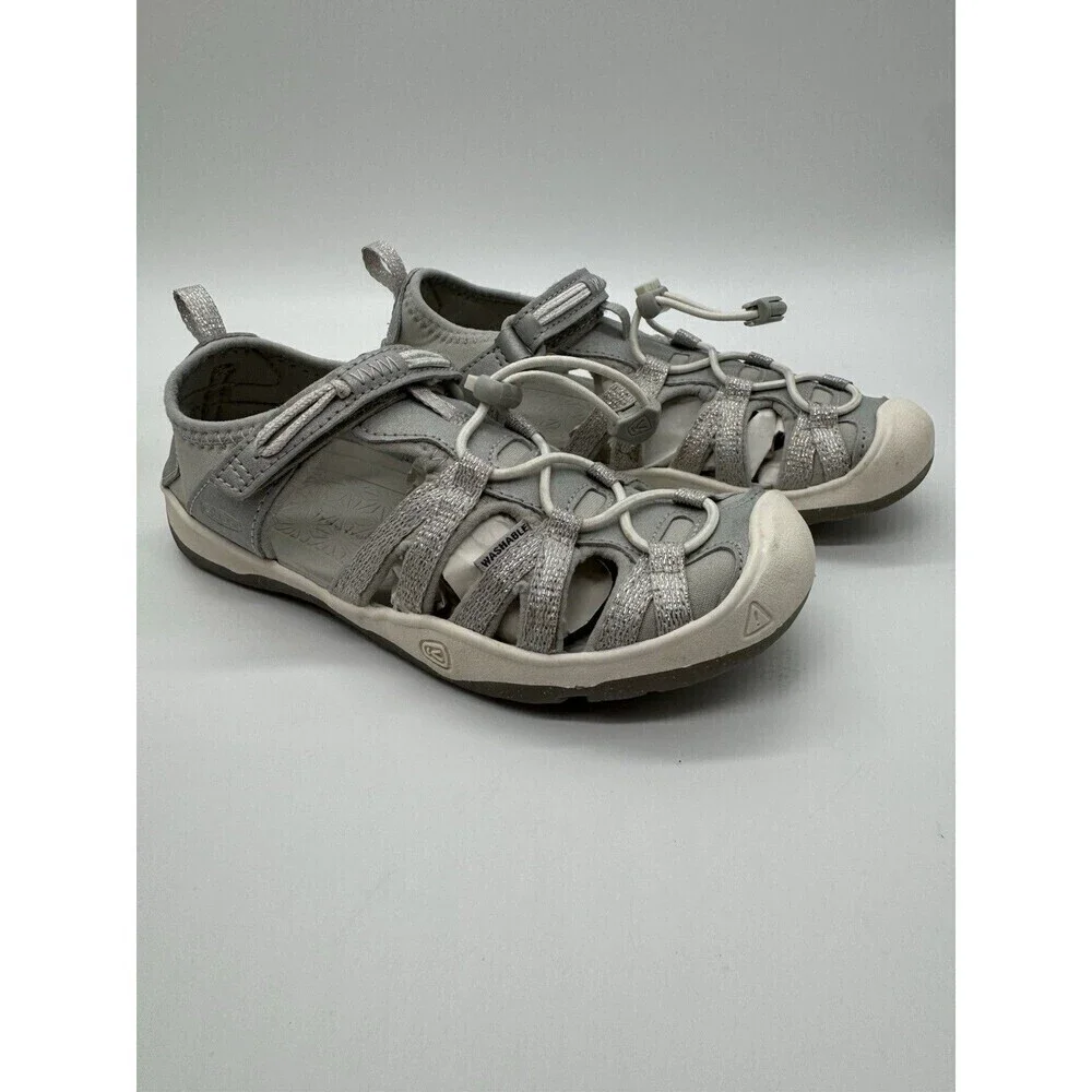 KEEN silver glitter moxie sandals water shoes kids size 13